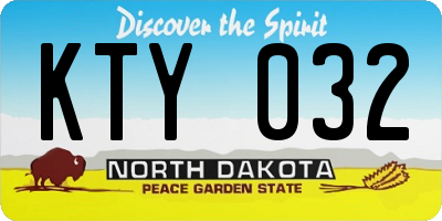 ND license plate KTY032