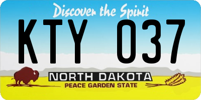 ND license plate KTY037