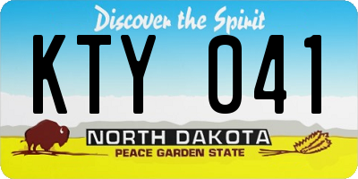 ND license plate KTY041