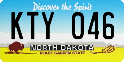 ND license plate KTY046