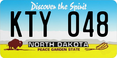 ND license plate KTY048