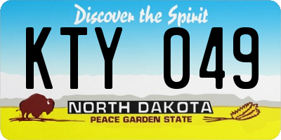 ND license plate KTY049