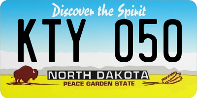 ND license plate KTY050