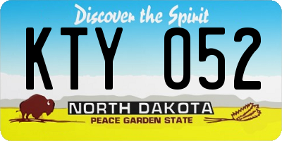 ND license plate KTY052