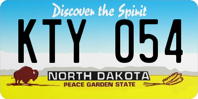 ND license plate KTY054