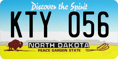 ND license plate KTY056