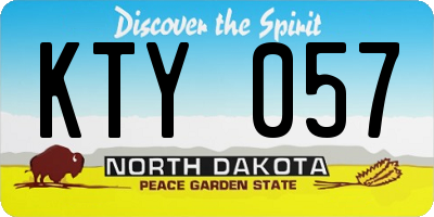ND license plate KTY057