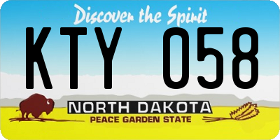 ND license plate KTY058