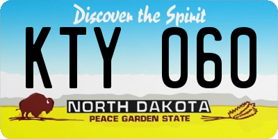 ND license plate KTY060