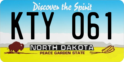 ND license plate KTY061