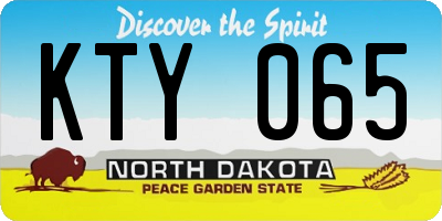 ND license plate KTY065