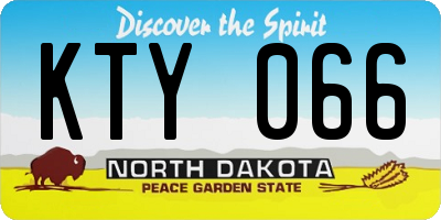 ND license plate KTY066