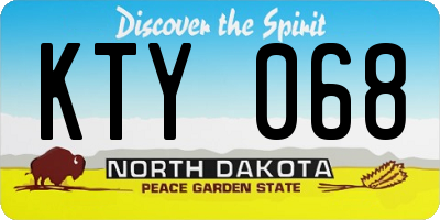 ND license plate KTY068