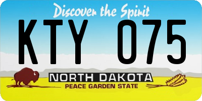 ND license plate KTY075