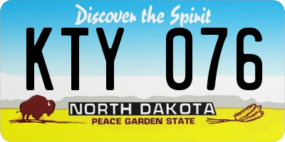 ND license plate KTY076