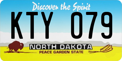 ND license plate KTY079