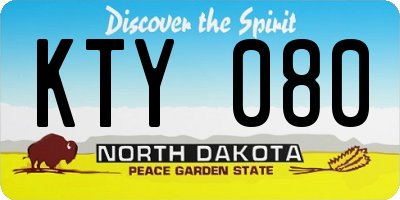 ND license plate KTY080