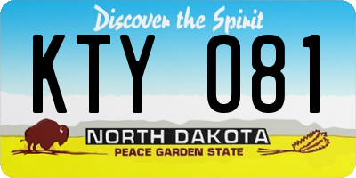 ND license plate KTY081