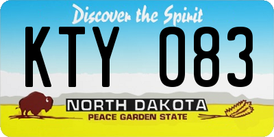 ND license plate KTY083