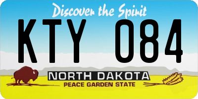 ND license plate KTY084
