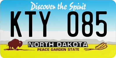 ND license plate KTY085