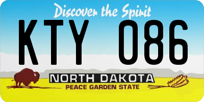 ND license plate KTY086