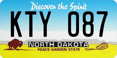 ND license plate KTY087