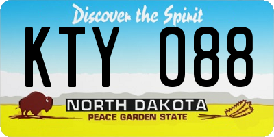 ND license plate KTY088