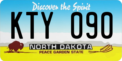 ND license plate KTY090