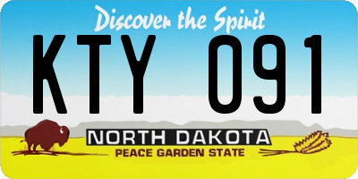 ND license plate KTY091