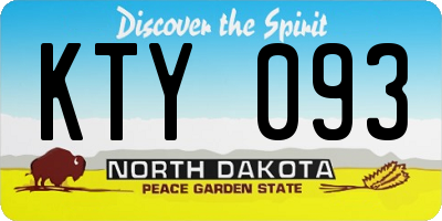 ND license plate KTY093