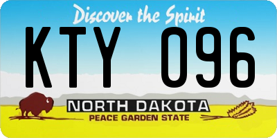 ND license plate KTY096