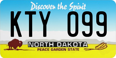 ND license plate KTY099