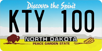 ND license plate KTY100