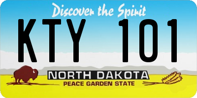 ND license plate KTY101