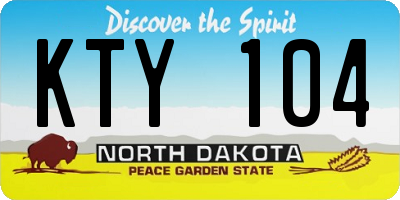 ND license plate KTY104