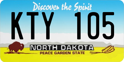 ND license plate KTY105