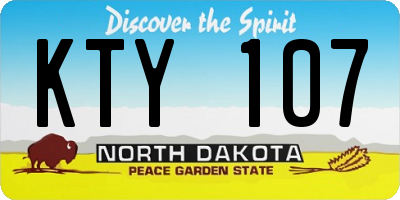 ND license plate KTY107