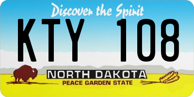 ND license plate KTY108