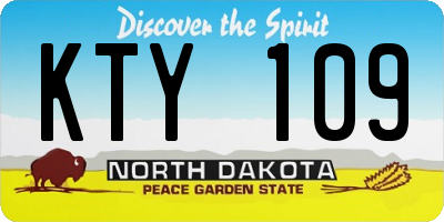 ND license plate KTY109