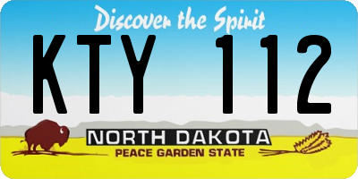 ND license plate KTY112