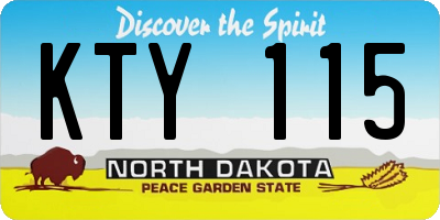 ND license plate KTY115