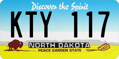 ND license plate KTY117