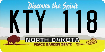 ND license plate KTY118
