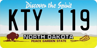 ND license plate KTY119