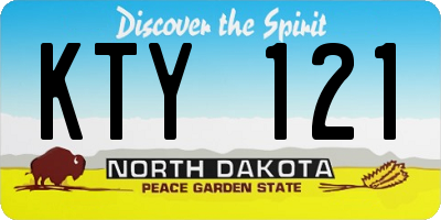 ND license plate KTY121