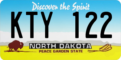 ND license plate KTY122