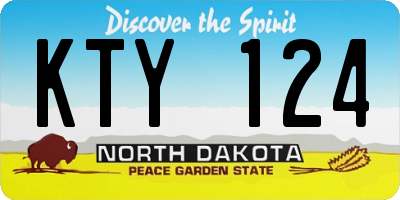 ND license plate KTY124