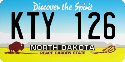 ND license plate KTY126