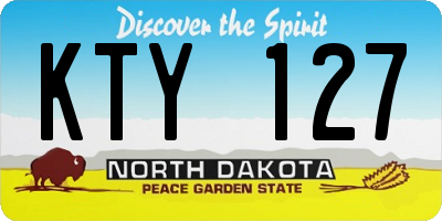 ND license plate KTY127
